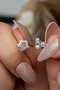 Heliophilia Silver Pendientes de Plata de Ley 925 con Circón Rosa